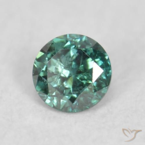 0.06 ct Green Diamond Stone, Natural Diamond in Diamond-Cut Shape for Sale