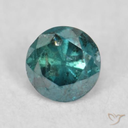 0.08ct Natural Green Diamond, Round, SI