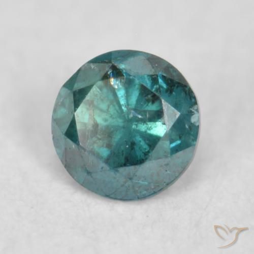 0.08 ct Green Diamond Stone, Natural Diamond in Diamond-Cut Shape for Sale