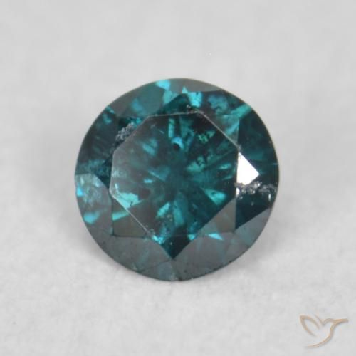 0.06 ct Blue Diamond Stone, Natural Diamond in Diamond-Cut Shape for Sale