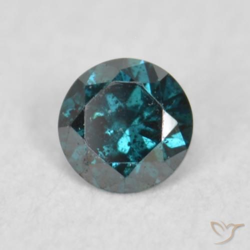 0.05 ct Blue Diamond Stone, Natural Diamond in Diamond-Cut Shape for Sale