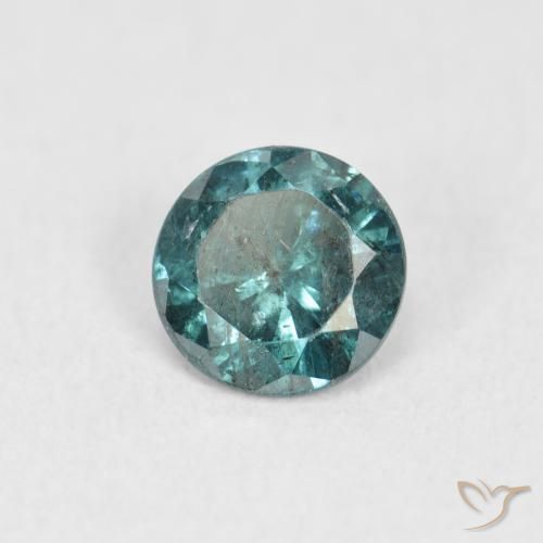 0.38 ct Blue Diamond Stone, Natural Diamond in Diamond-Cut Shape for Sale