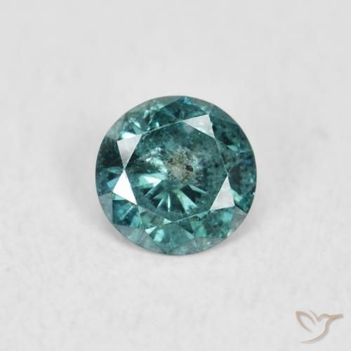 0.16ct Natural Green Diamond, Round, SI