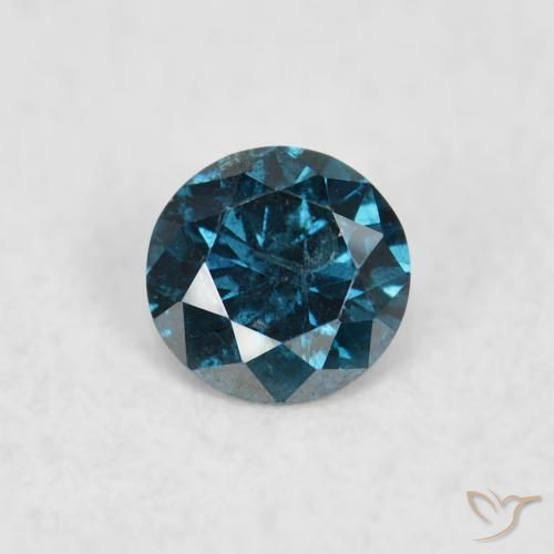 0.07ct Natural Blue Diamond, Round, SI