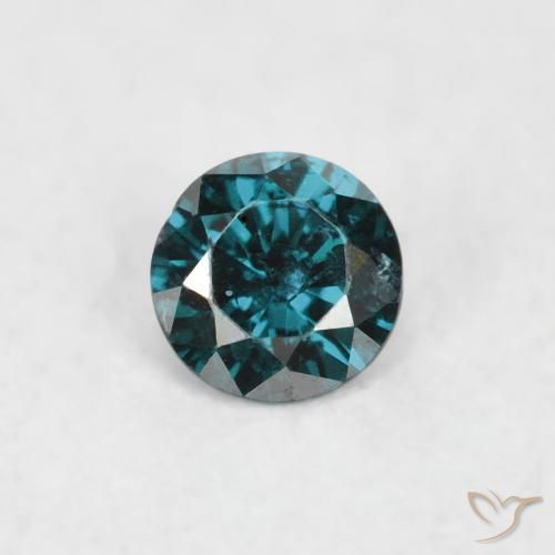 0.07ct Natural Blue Diamond, Round, SI