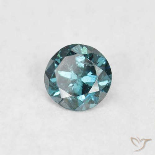 0.06 ct Blue Diamond Stone, Natural Diamond in Diamond-Cut Shape for Sale