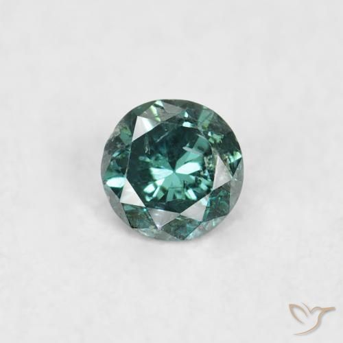 0.06ct Natural Green Diamond, Round, SI