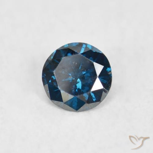 0.06 ct Blue Diamond Stone, Natural Diamond in Diamond-Cut Shape for Sale