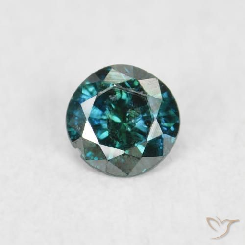 0.04ct Natural Green Diamond, Round, SI