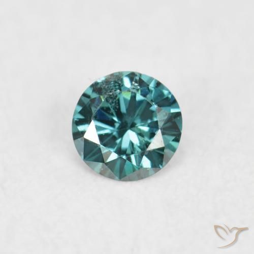 0.03ct Natural Green Diamond, Round, VS