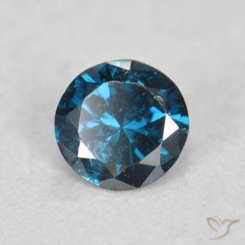 0.06 ct Blue Diamond Stone, Natural Diamond in Diamond-Cut Shape for Sale