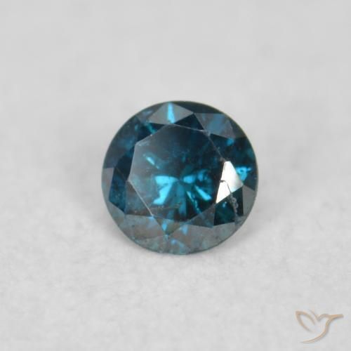 0.03 ct Blue Diamond Stone, Natural Diamond in Diamond-Cut Shape for Sale