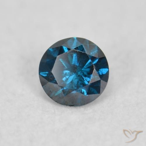 0.05 ct Blue Diamond Stone, Natural Diamond in Diamond-Cut Shape for Sale