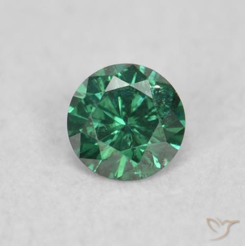 0.05ct Natural Green Diamond, Round, VS, Photo A