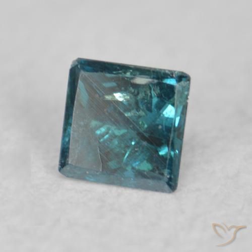 0.04 ct Blue Diamond Stone, Natural Diamond in Princess-Cut Shape for Sale