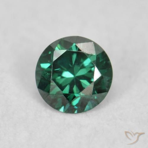 0.06ct Natural Green Diamond, Round, VS