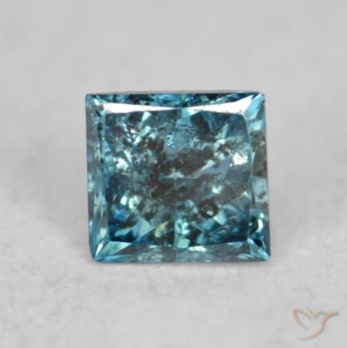 0.09ct Natural Blue Diamond, Square, SI