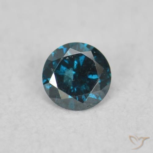 0.04ct Natural Blue Diamond, Round, VS-SI