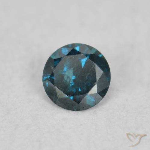 0.04 ct Blue Diamond Stone, Natural Diamond in Diamond-Cut Shape for Sale