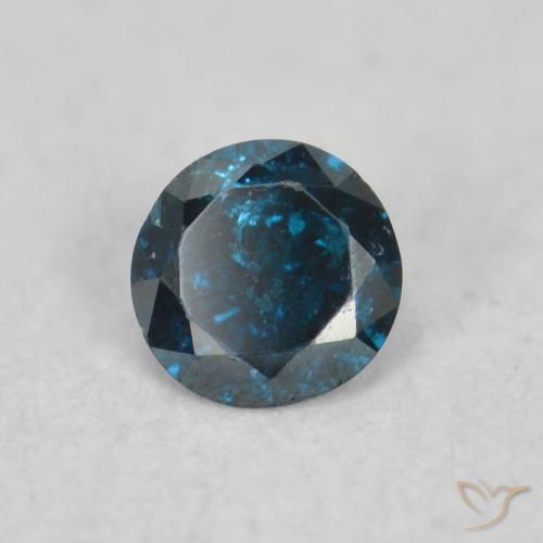 0.06 ct Blue Diamond Stone, Natural Diamond in Diamond-Cut Shape for Sale