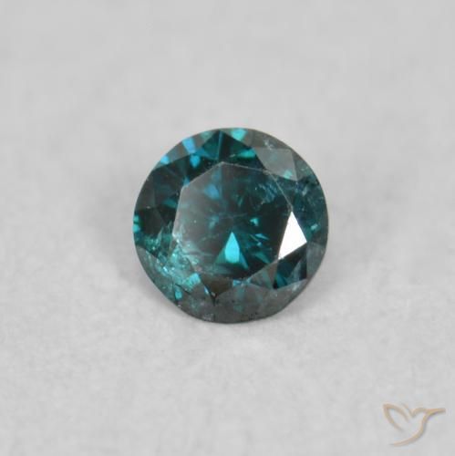 0.03 ct Blue Diamond Stone, Natural Diamond in Diamond-Cut Shape for Sale