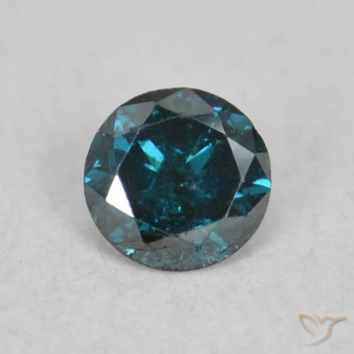 0.08ct Natural Blue Diamond, Round, VS-SI