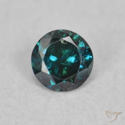 0.06ct Natural Blue Diamond, Round, SI