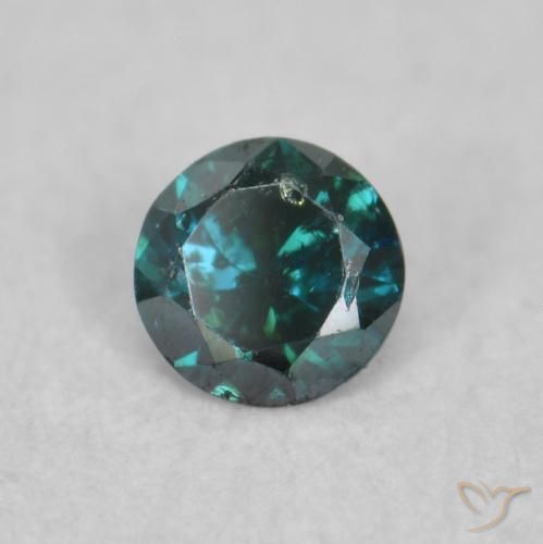 0.06 ct Blue Diamond Stone, Natural Diamond in Diamond-Cut Shape for Sale
