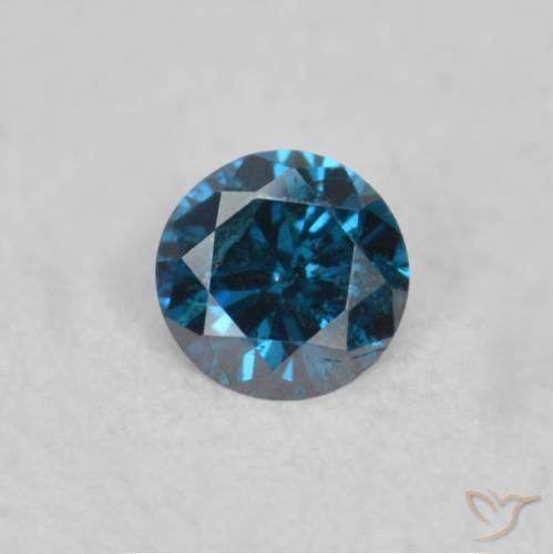 0.05ct Natural Blue Diamond, Round, SI
