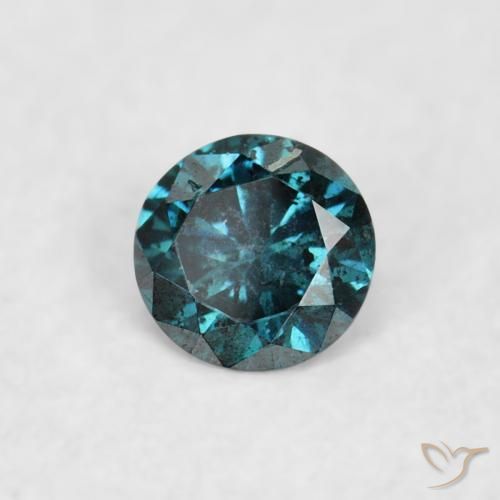 0.05 ct Blue Diamond Stone, Natural Diamond in Diamond-Cut Shape for Sale