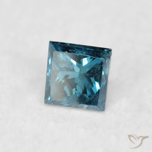 0.05 ct Blue Diamond Stone, Natural Diamond in Princess-Cut Shape for Sale