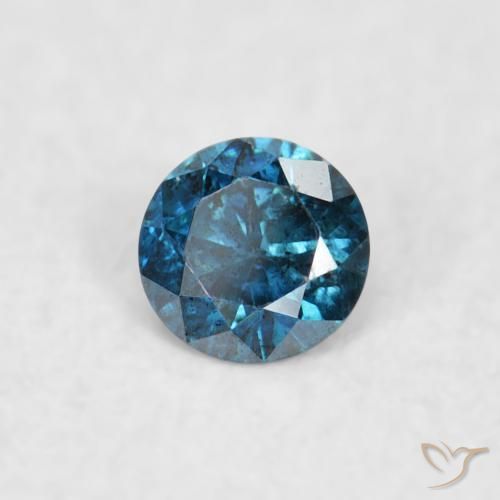 0.04 ct Blue Diamond Stone, Natural Diamond in Diamond-Cut Shape for Sale