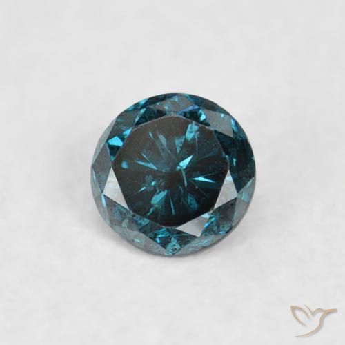 0.05 ct Blue Diamond Stone, Natural Diamond in Diamond-Cut Shape for Sale