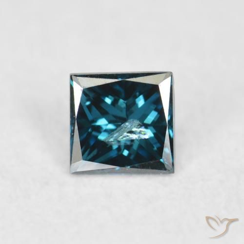 0.07ct Natural Blue Diamond, Square, VS-SI
