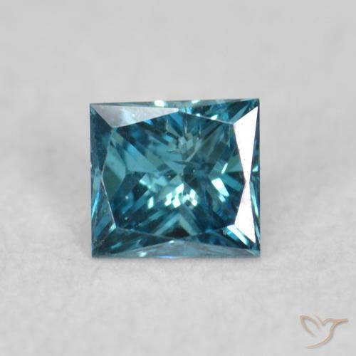 0.05ct Natural Blue Diamond, Square, VVS-VS, Photo A