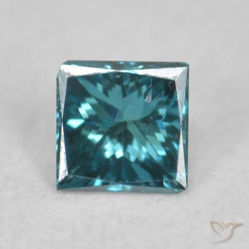0.08ct Natural Blue Diamond, Square, VVS-VS