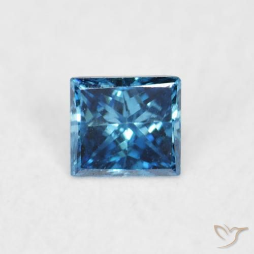 0.05ct Natural Blue Diamond, Square, VVS-VS