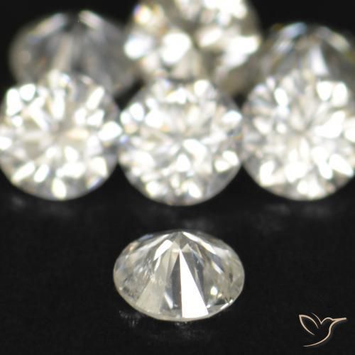 Diamond Gemstones in 2.1 mm (calibrated) Size for Sale, Diamond Stones in L Color