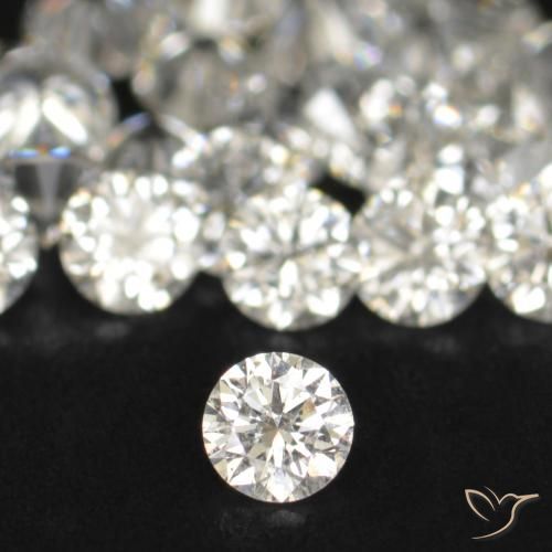 0.77 ctw White Diamond Gemstones, Diamond Gems in Diamond-Cut Shape for Sale.