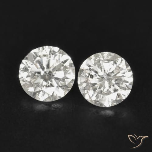 0.18 ctw White Diamond Gemstones, Diamond Gems in Diamond-Cut Shape for Sale.