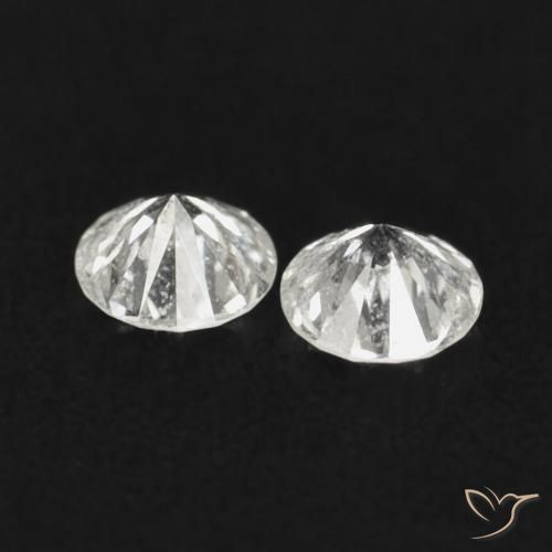 Diamond Gemstones in 2.1 mm (calibrated) Size for Sale, Diamond Stones in H Color
