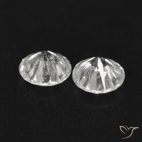 Diamond Gemstones in 2.1 mm (calibrated) Size for Sale, Diamond Stones in H Color