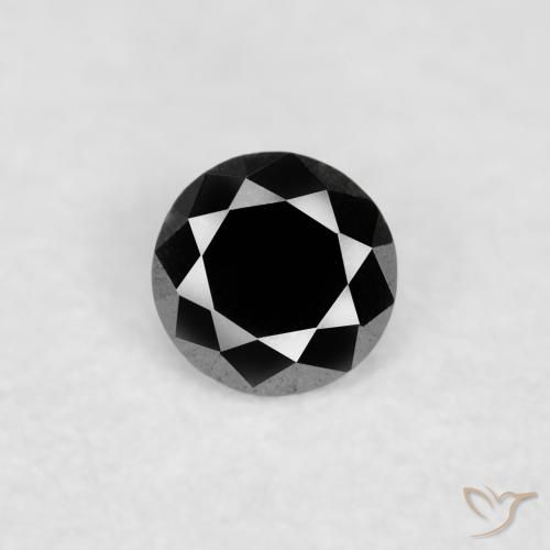 0.03ct Natural Black Diamond, Round, Opaque