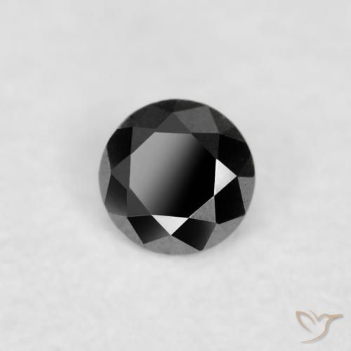 0.03 ct Black Diamond Stone, Natural Diamond in Diamond-Cut Shape for Sale