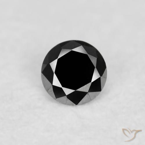 0.03ct Natural Black Diamond, Round, Opaque