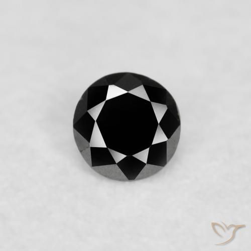 0.02ct Natural Black Diamond, Round, Opaque