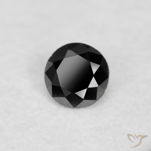 0.02 ct Black Diamond Stone, Natural Diamond in Diamond-Cut Shape for Sale