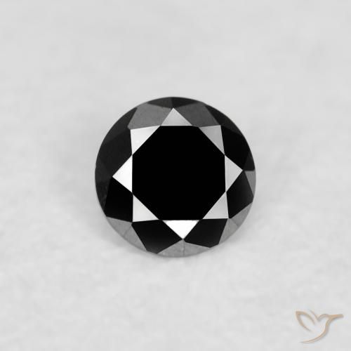 0.03ct Natural Black Diamond, Round, Opaque