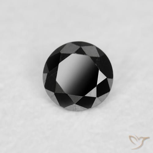 0.03 ct Black Diamond Stone, Natural Diamond in Diamond-Cut Shape for Sale