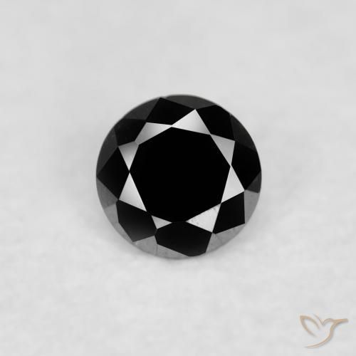0.03ct Natural Black Diamond, Round, Opaque